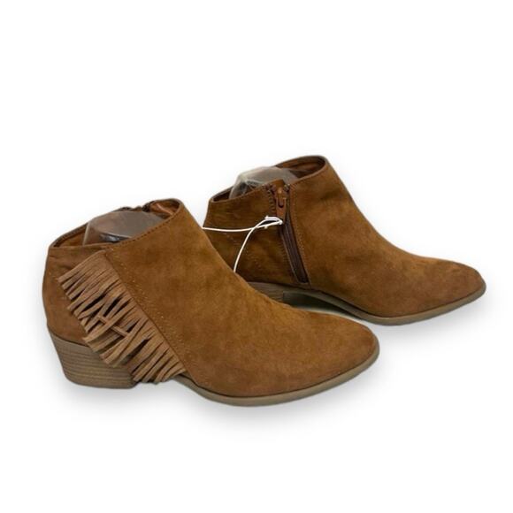 Universal Thread Shoes - Universal Thread brown suede fringe ankle boots NWT size 7.5